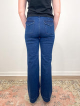 Camille Patch Pocket Jean in 2 - Year Indigo Stretch Denim - The Shoe Hive