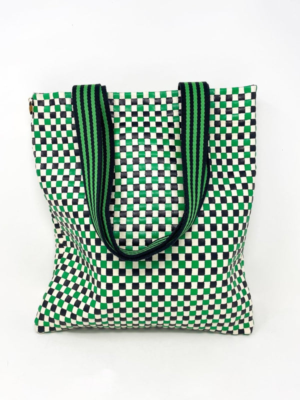 Carryall in Green Apple Multi Woven - The Shoe Hive