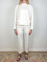 Galaxy Semi-Wide Trousers in Milk