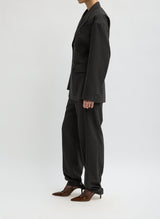 Cedric Suiting Sculpted Blazer in Grey Multi - The Shoe Hive
