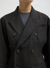 Cedric Suiting Sculpted Blazer in Grey Multi - The Shoe Hive