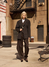 Cedric Suiting Sculpted Blazer in Grey Multi - The Shoe Hive