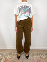 Marcelle Low Slung Cargo in Corduroy Manuka