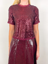 Pixie Top in Mulberry Sequin