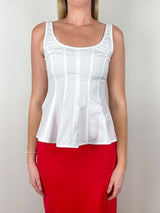 Charlie Top in White - The Shoe Hive