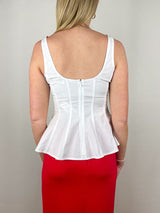 Charlie Top in White - The Shoe Hive
