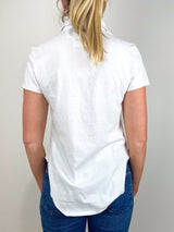 Charlotte Perfect Polo in White - The Shoe Hive