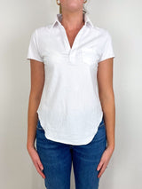 Charlotte Perfect Polo in White - The Shoe Hive