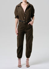 Ciela Bubble Hem Utility Pant in Moss - The Shoe Hive