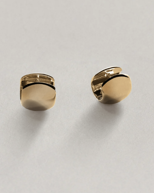 Cigar Band Hoops Large in Gold - The Shoe Hive