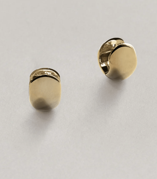 Cigar Band Hoops Small in Gold - The Shoe Hive