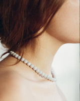 Classic Sphere Bead Collar in Silver/Angelite - The Shoe Hive