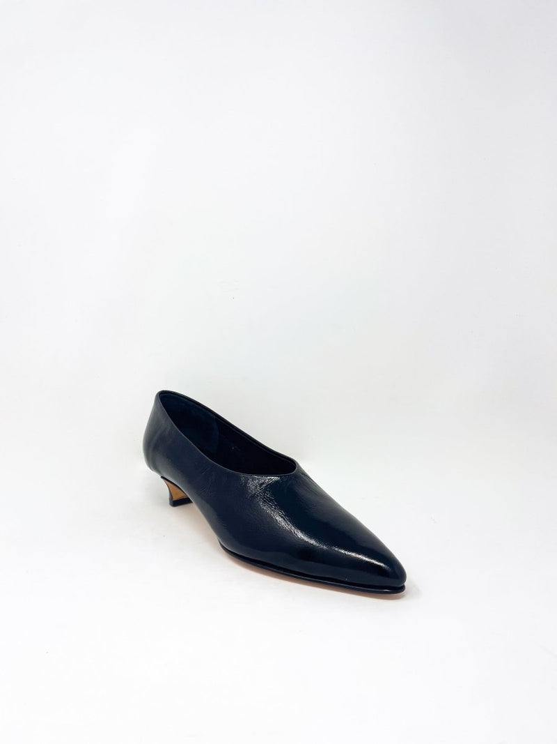 Clemmie Kitten Heel in Black - The Shoe Hive