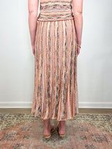 Clio Knit Midi Skirt in Hibiscus - The Shoe Hive