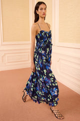 Clove Cami Silk Dress in Evening Bloom - The Shoe Hive