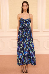 Clove Cami Silk Dress in Evening Bloom - The Shoe Hive