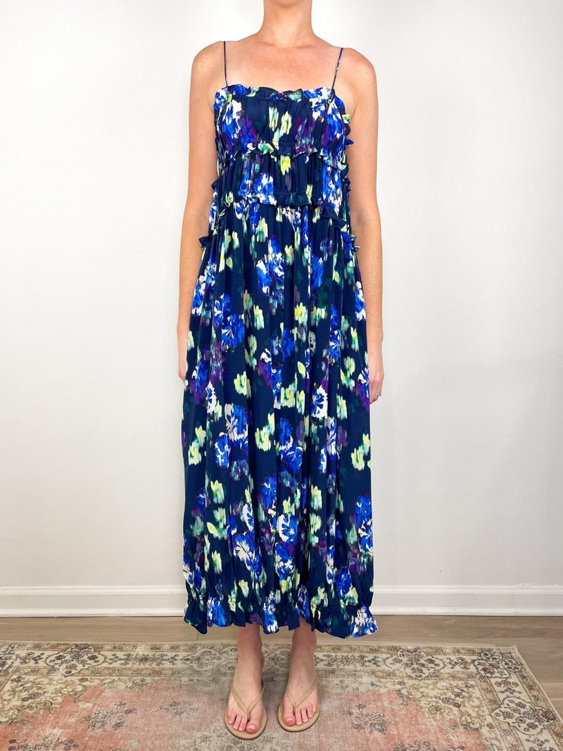 Clove Cami Silk Dress in Evening Bloom exclusive at The Shoe Hive