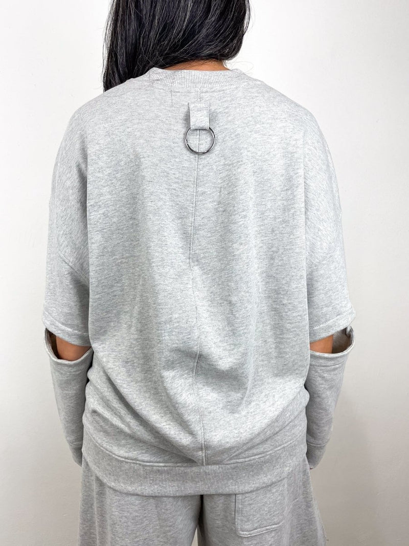 Cocoon Crewneck Sweatshirt in Heather Grey - The Shoe Hive