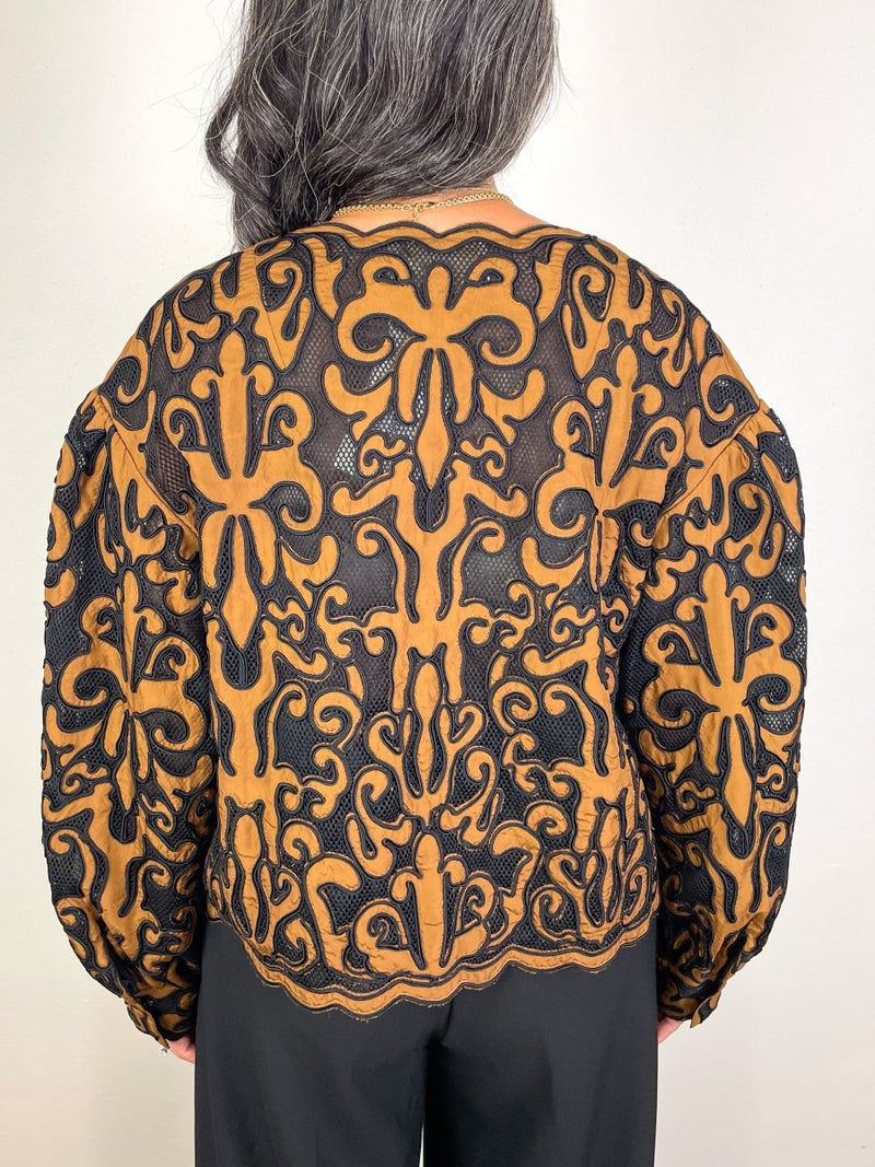 Coletta Applique Jacket in Saffron - The Shoe Hive