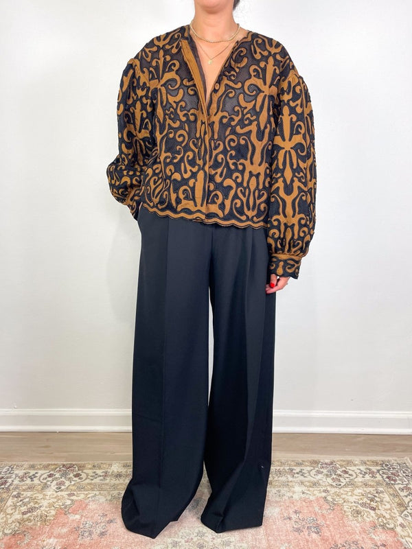 Coletta Applique Jacket in Saffron - The Shoe Hive