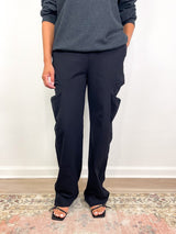 Compact Ultra Stretch Knit Sculpted Meir Pant in Black - The Shoe Hive