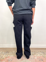 Compact Ultra Stretch Knit Sculpted Meir Pant in Black - The Shoe Hive