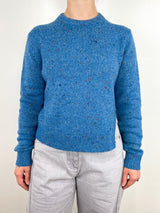 Confetti Shrunken Crewneck Pullover in Blue Multi - The Shoe Hive