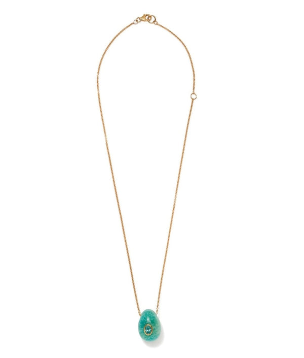 Constance Necklace in Brazilian Amazonite Green - The Shoe Hive