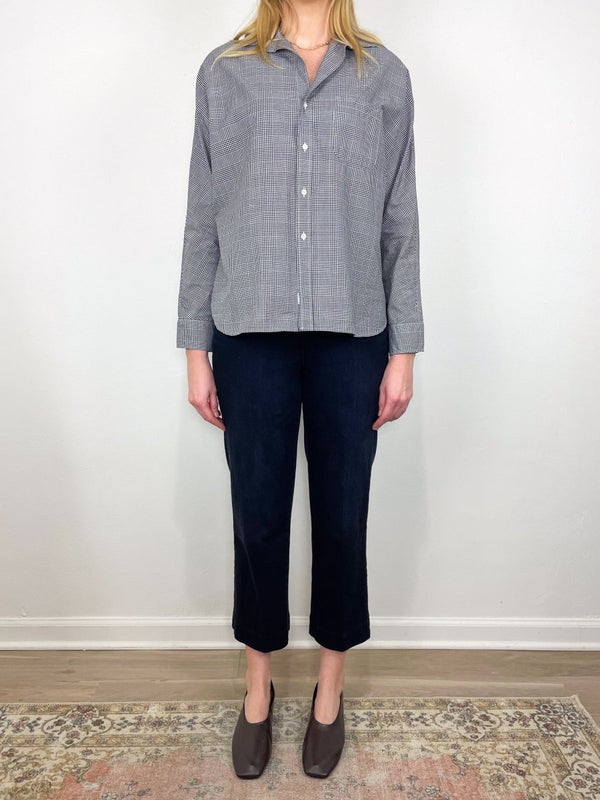 Continuous Button - Up Shirt in Black/White Plaid - The Shoe Hive