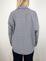 Continuous Button - Up Shirt in Black/White Plaid - The Shoe Hive