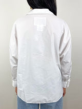 Continuous Button - Up Shirt in White Superluxe - The Shoe Hive