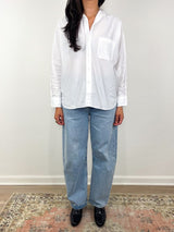 Continuous Button - Up Shirt in White Superluxe - The Shoe Hive