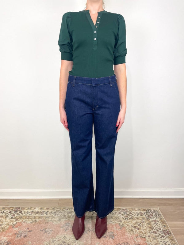 Coralee Top in Dark Hunter Green - The Shoe Hive