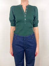 Coralee Top in Dark Hunter Green - The Shoe Hive