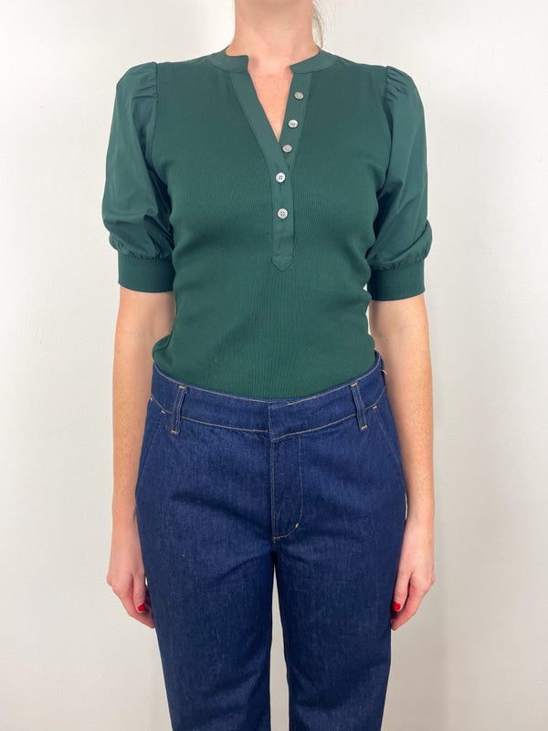 Coralee Top in Dark Hunter Green - The Shoe Hive