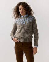 Corinna Sweater in Pewter/Blue Alpaca/Wool - The Shoe Hive