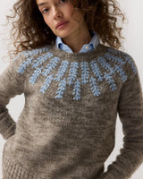 Corinna Sweater in Pewter/Blue Alpaca/Wool - The Shoe Hive
