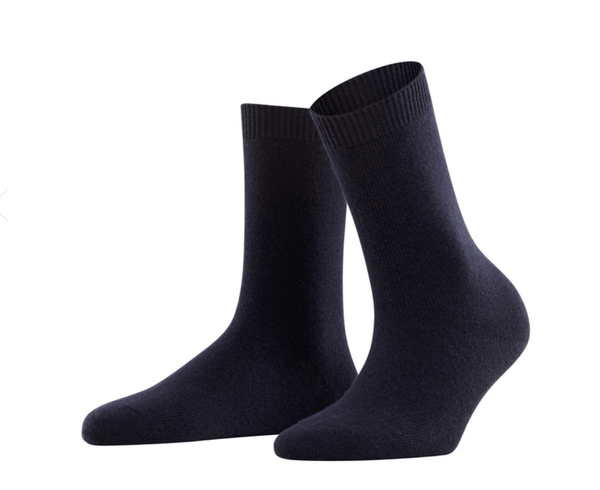 Cosy Wool Socks in Dark Navy - The Shoe Hive