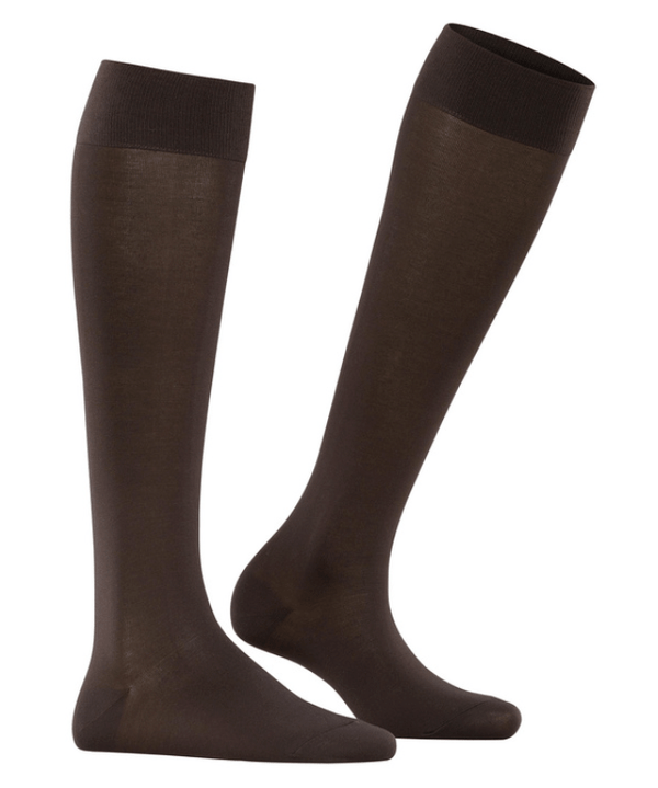 Cotton Touch Knee - High Socks in Dark Brown - The Shoe Hive
