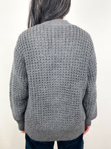 Cozy Cable Cardigan Charcoal Alpaca - The Shoe Hive