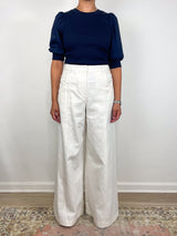 Crew Neck Coralee Top in Navy - The Shoe Hive