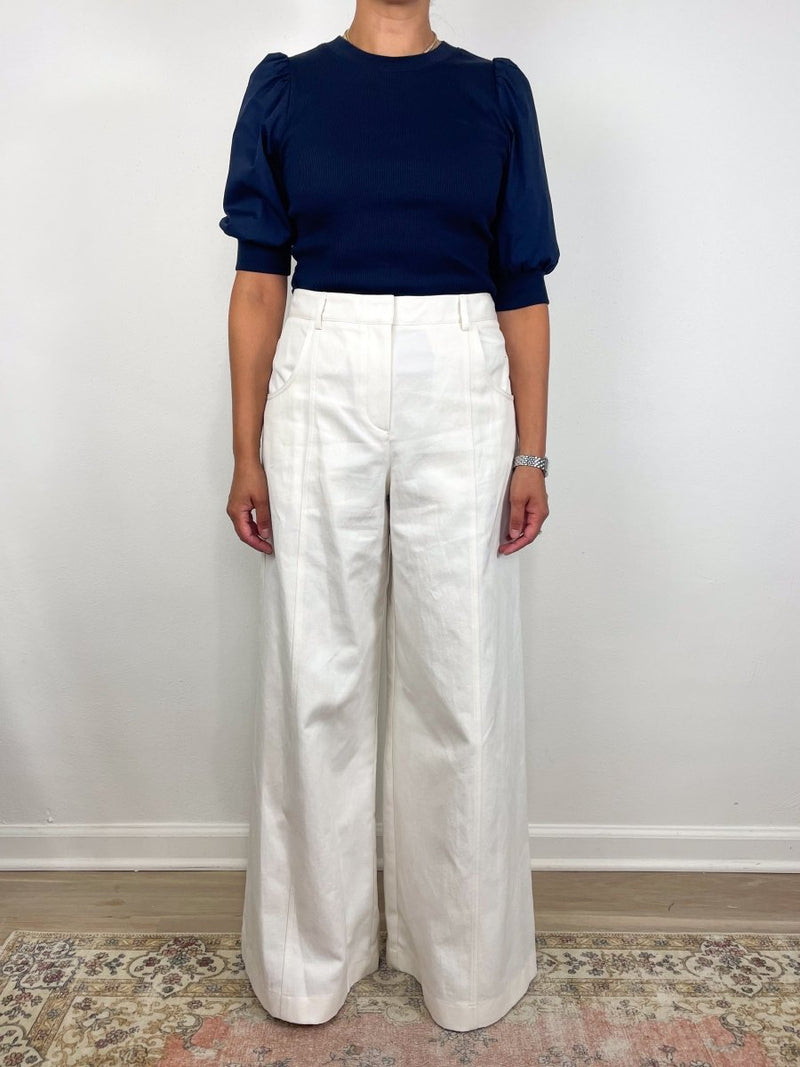 Crew Neck Coralee Top in Navy - The Shoe Hive