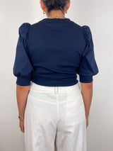 Crew Neck Coralee Top in Navy - The Shoe Hive