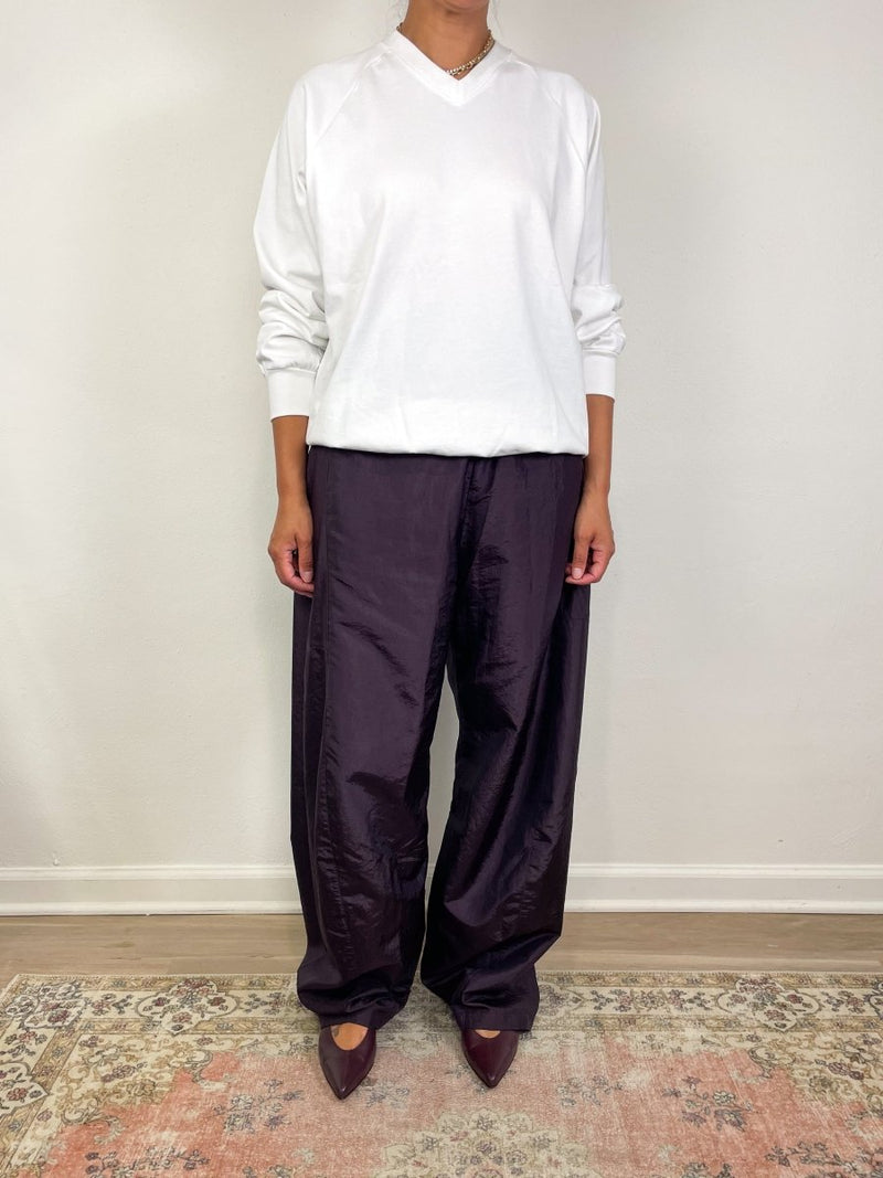 Crispy Nylon Winslow Pant in Eggplant - The Shoe Hive