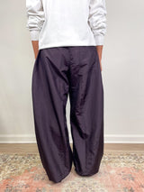 Crispy Nylon Winslow Pant in Eggplant - The Shoe Hive