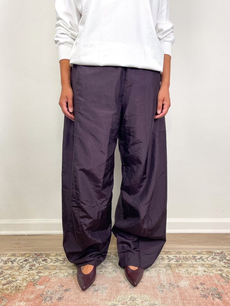 Crispy Nylon Winslow Pant in Eggplant - The Shoe Hive