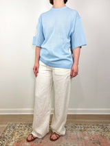 Crispy Sweater Oversized Easy T Baby Blue - The Shoe Hive
