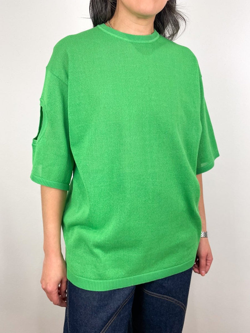 Crispy Sweater Oversized Easy T in Green - The Shoe Hive