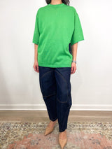 Crispy Sweater Oversized Easy T in Green - The Shoe Hive