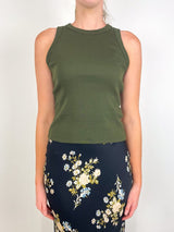 Cropped Jordyn Tank in Loden - The Shoe Hive